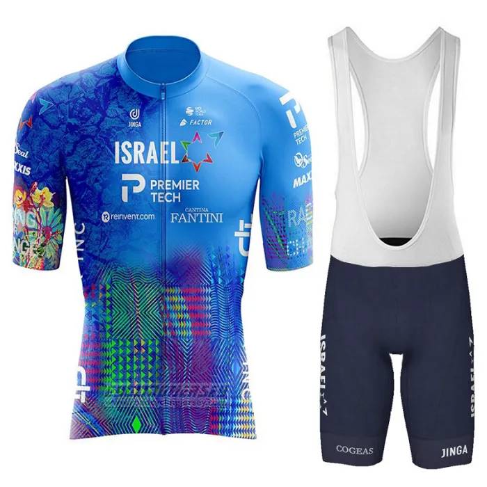 2023 Cycling Jersey Israel Cycling Academy Sky Blue Short Sleeve And Bib Short